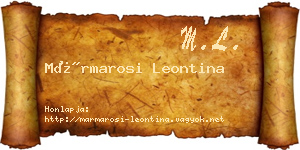 Mármarosi Leontina névjegykártya